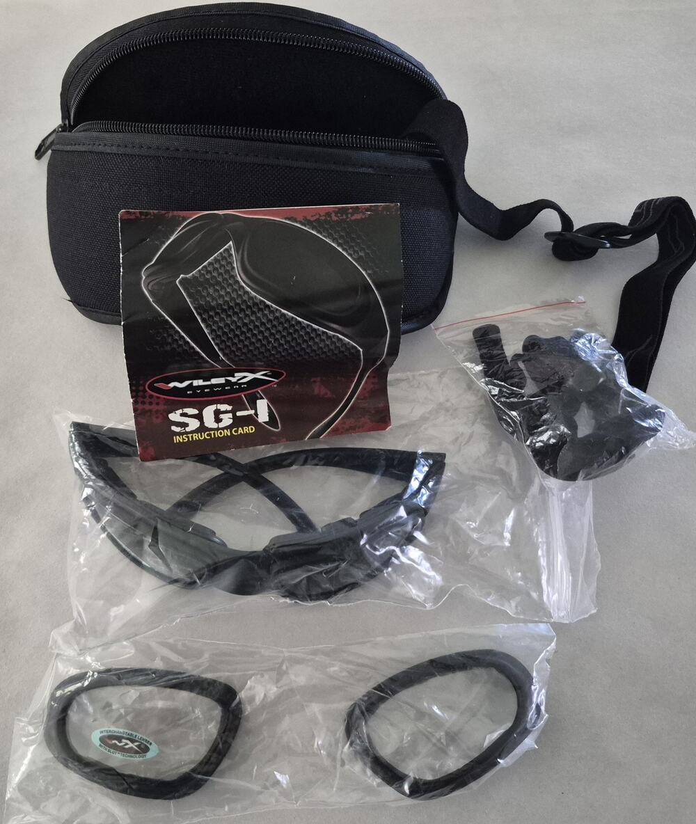 New Wiley X SG-1 Tactical Goggles Interchangeable Two Lens System